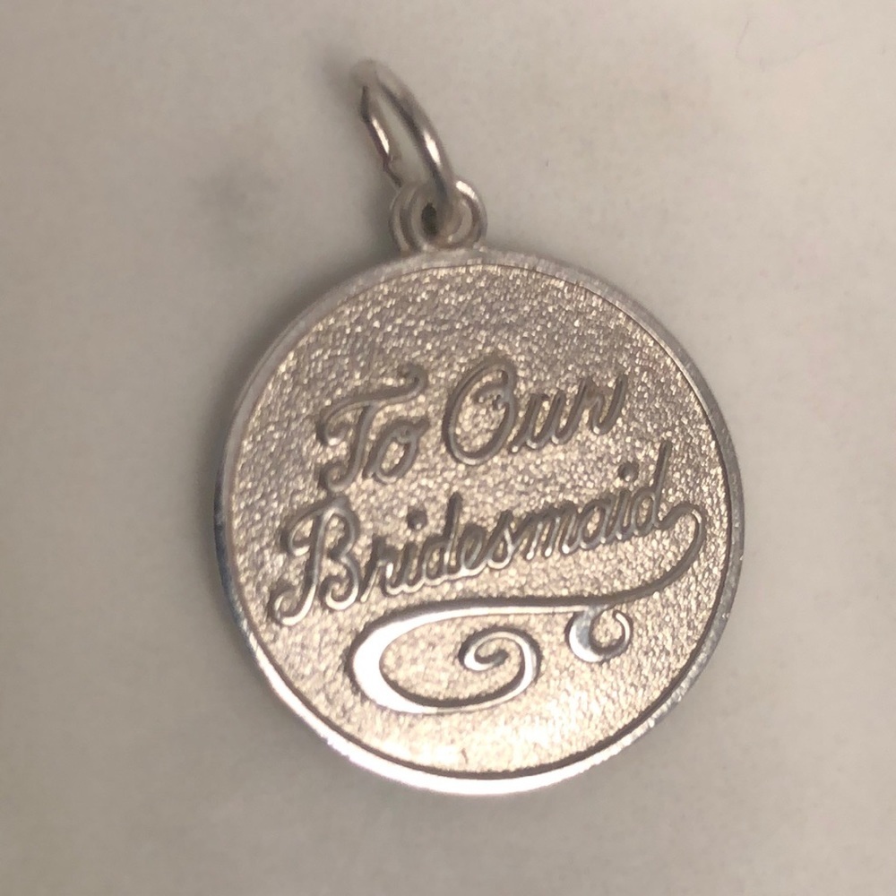 “To our bridesmaid” bracelet charm vintage‎ pendant